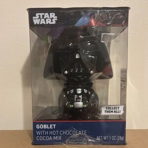 Star Wars Darth Vader Black GOBLET with hot chocolate cocoa mix. NEW